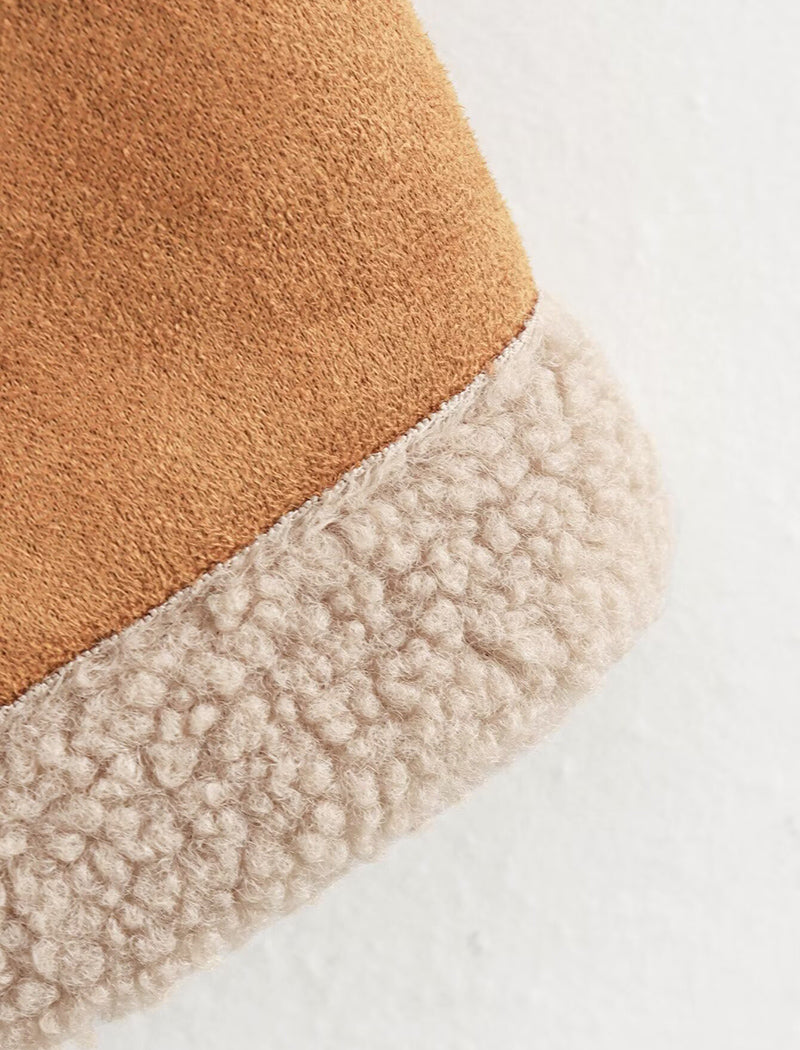 Oversized Faux Shearling Lined Coat