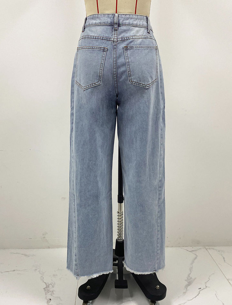 High-Waisted Wide-Leg Jeans