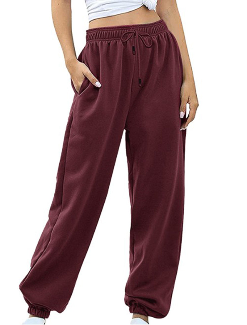 Elastic Waist Loose Fit Jogger Pants