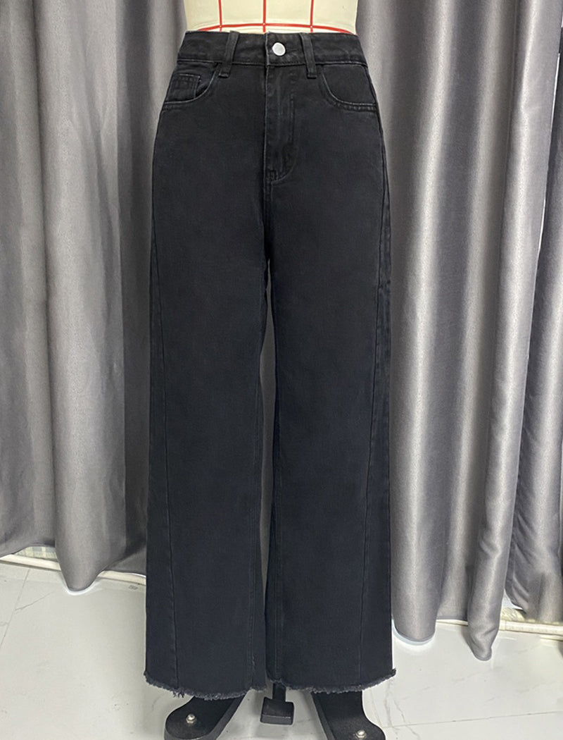 High-Waisted Wide-Leg Jeans