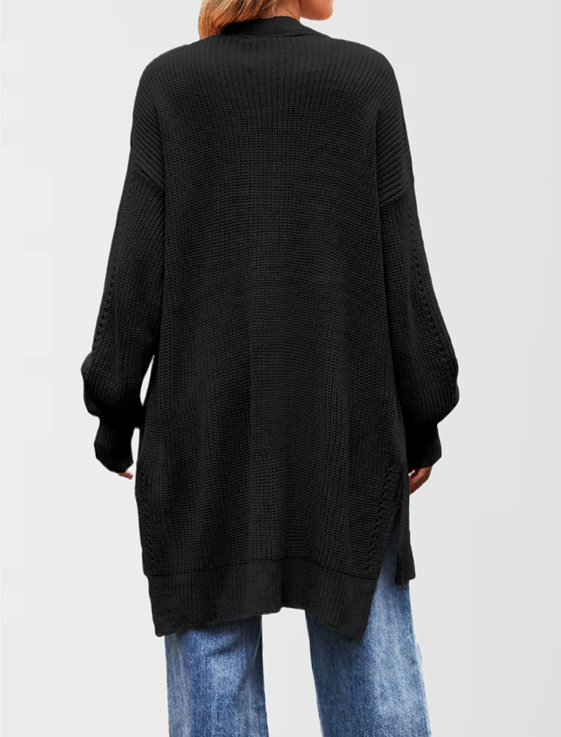 Chunky Knit Open Front Cardigan