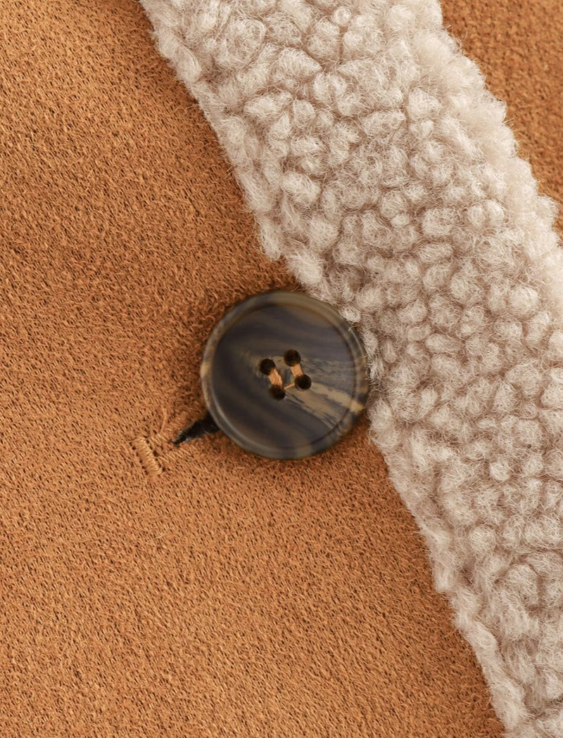 Oversized Faux Shearling Lined Coat