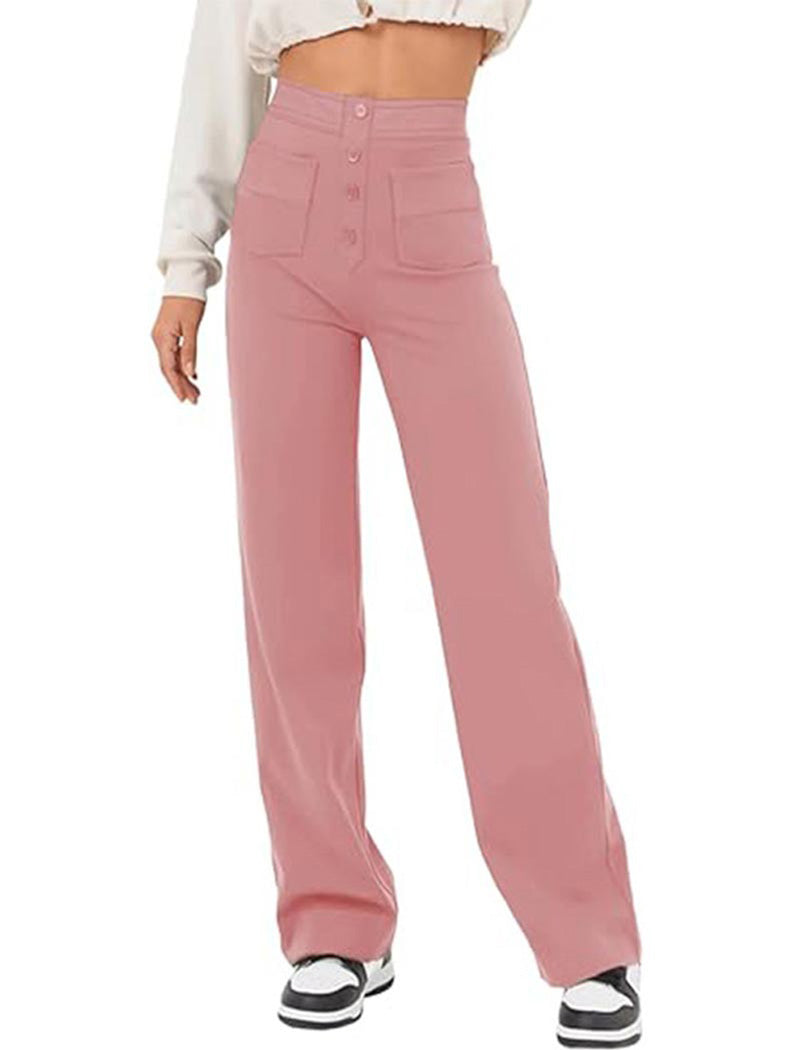 High-Rise Buttoned Pants