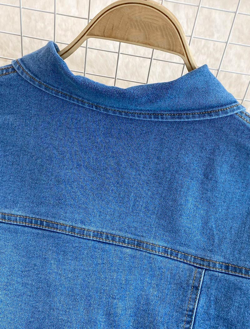 Painted Denim Jacket and Skirt Set