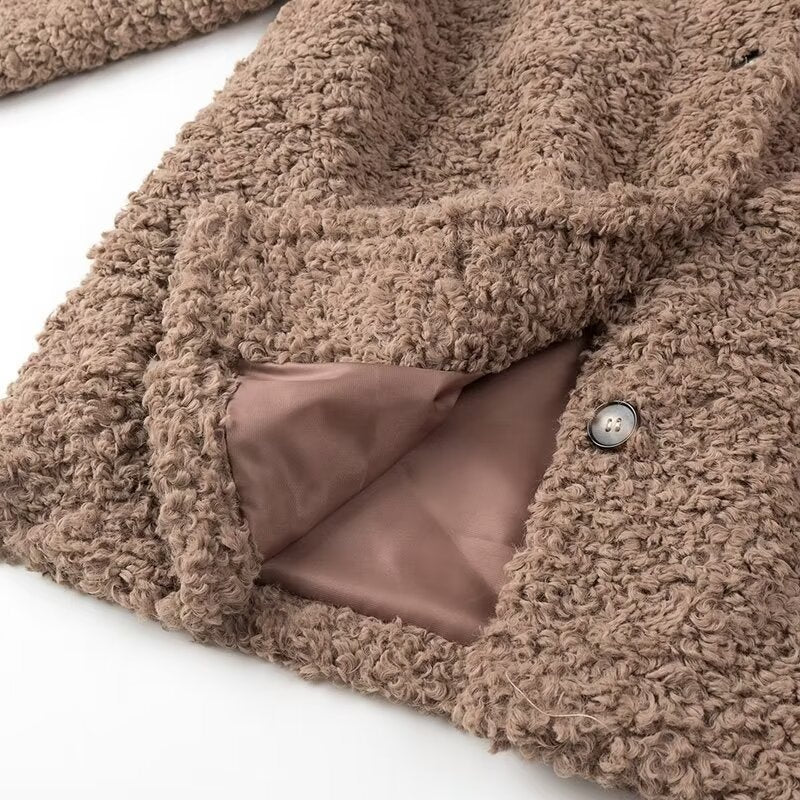 Oversized Faux Fur Jacket with Soft Texture