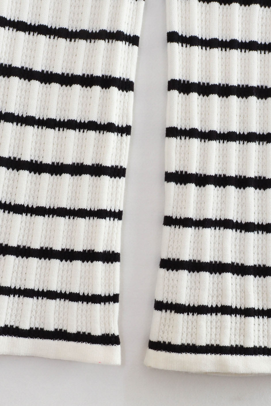 Striped Knit Top and Pants Set