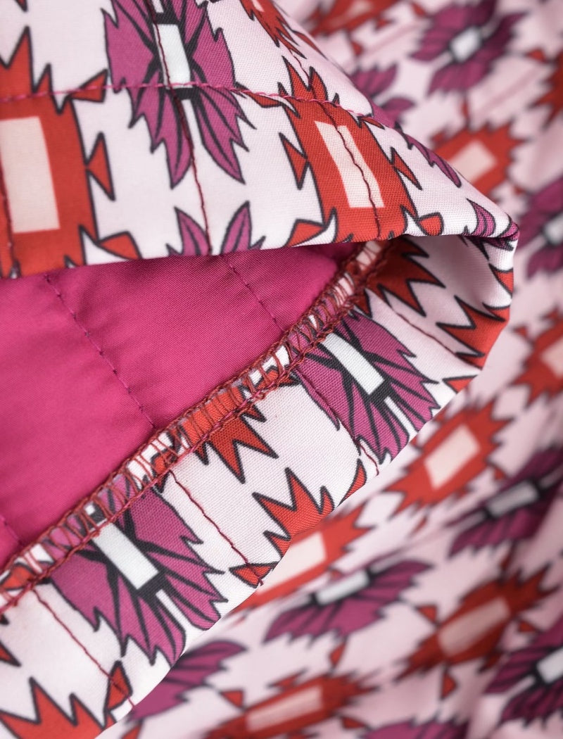 Geometric Pattern Open-Front Cardigan