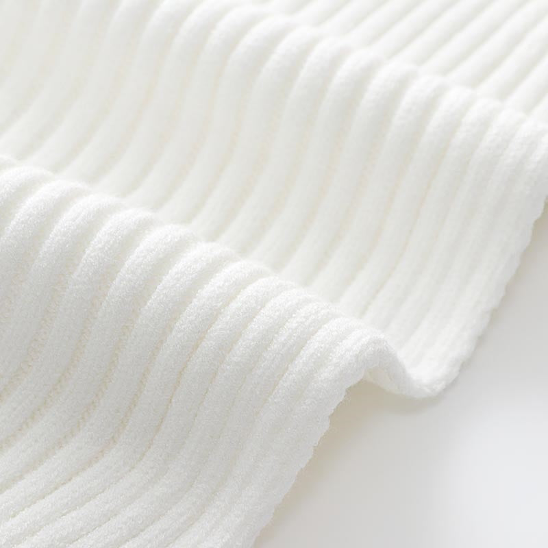 Solid Color Knit Sweater Loose Fit