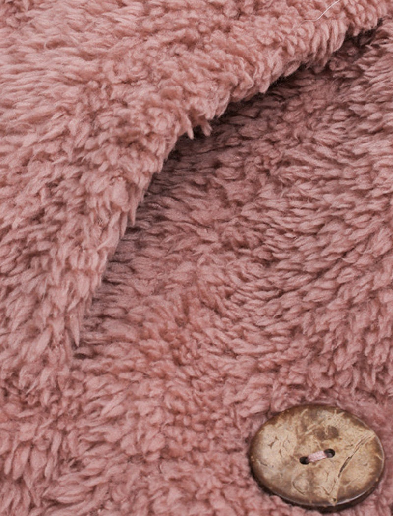 Button-Up Cozy Hooded Jacket