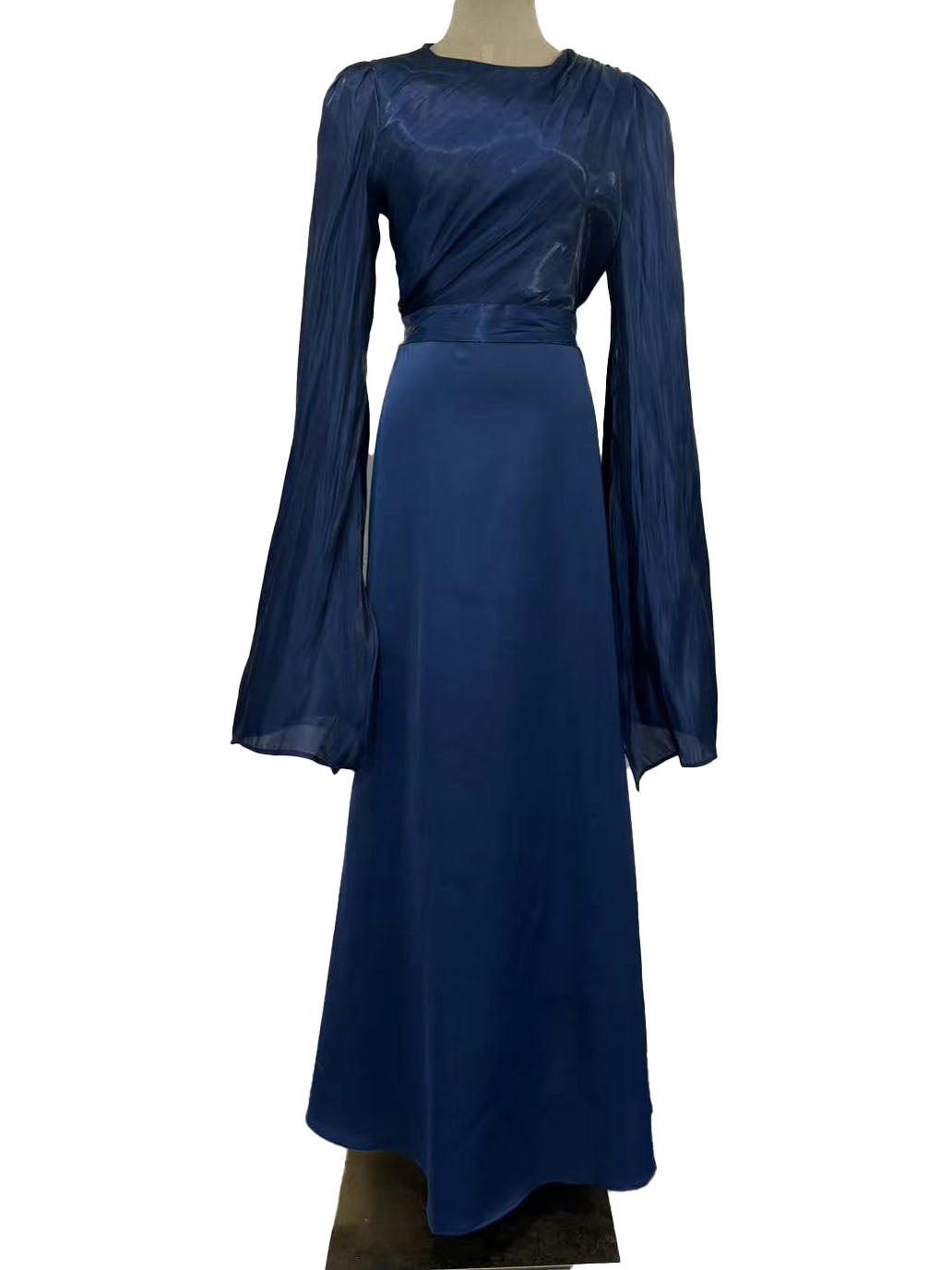 Draped Sleeves Bodycon Maxi Dress