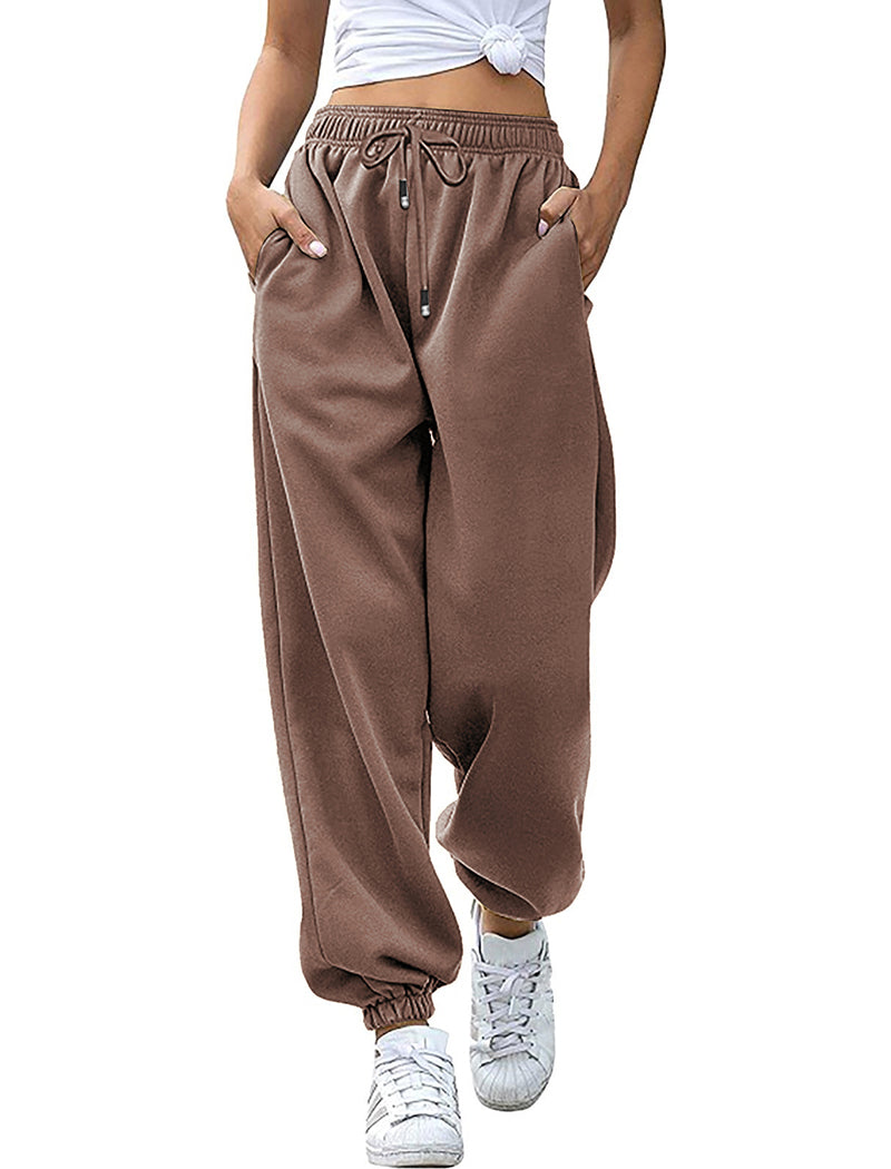 Elastic Waist Loose Fit Jogger Pants