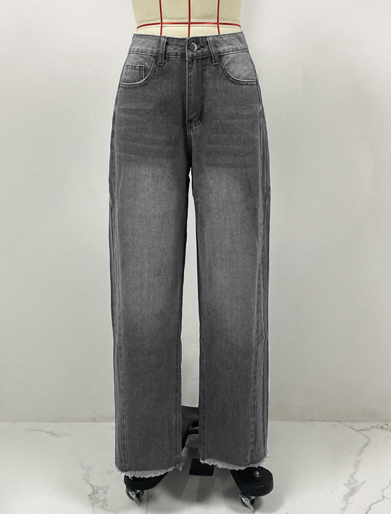 High-Waisted Wide-Leg Jeans