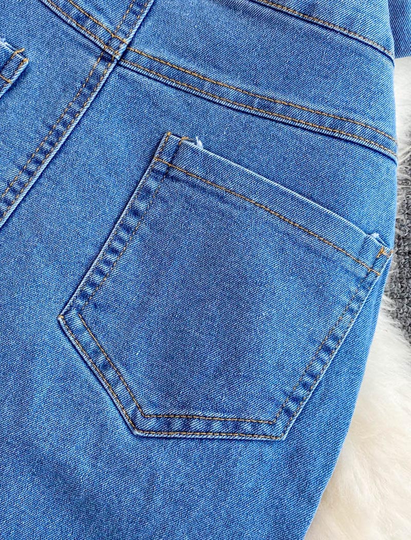 Painted Denim Jacket and Skirt Set