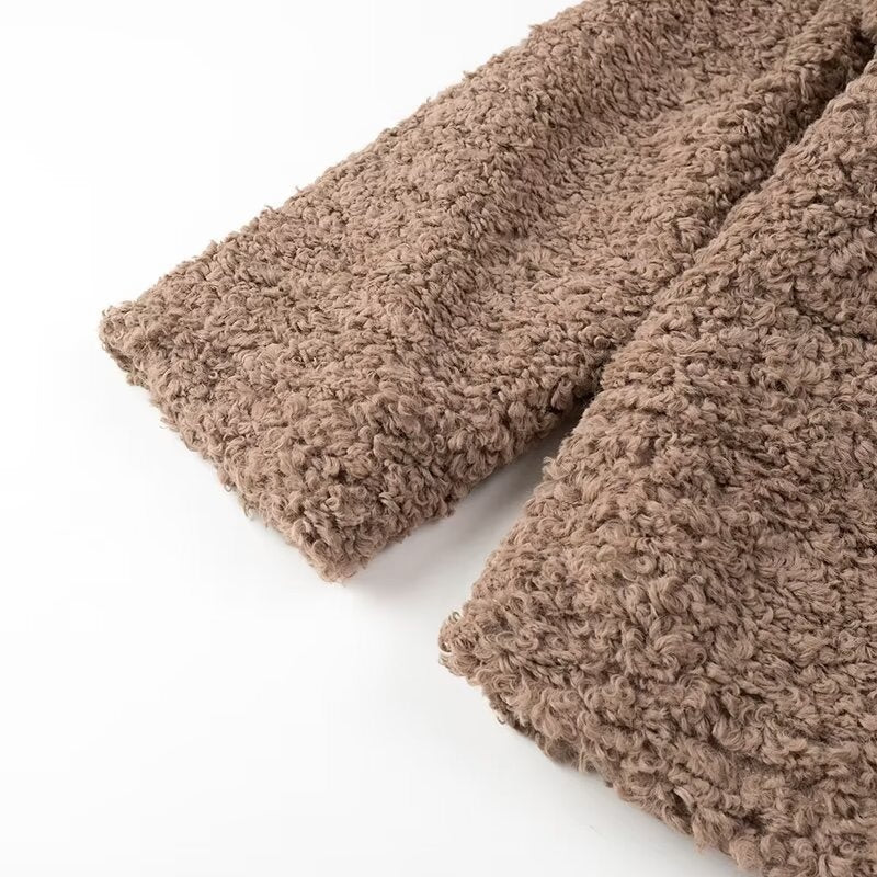 Oversized Faux Fur Jacket with Soft Texture