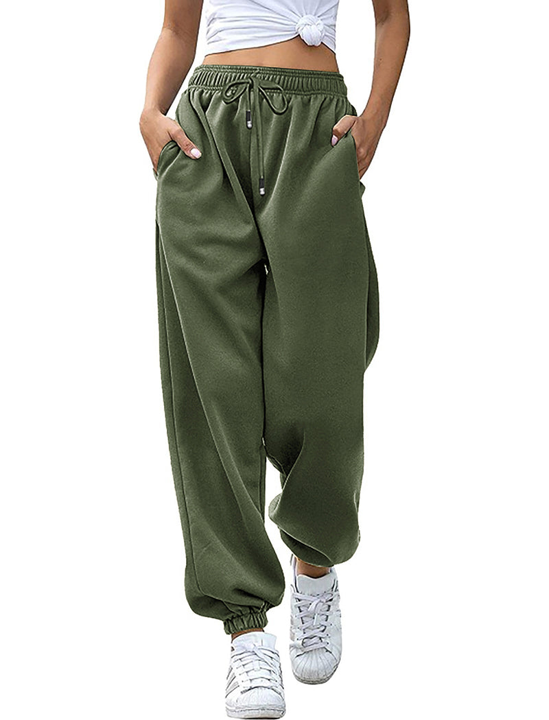 Elastic Waist Loose Fit Jogger Pants