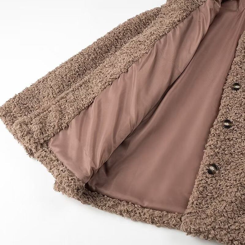 Oversized Faux Fur Jacket with Soft Texture