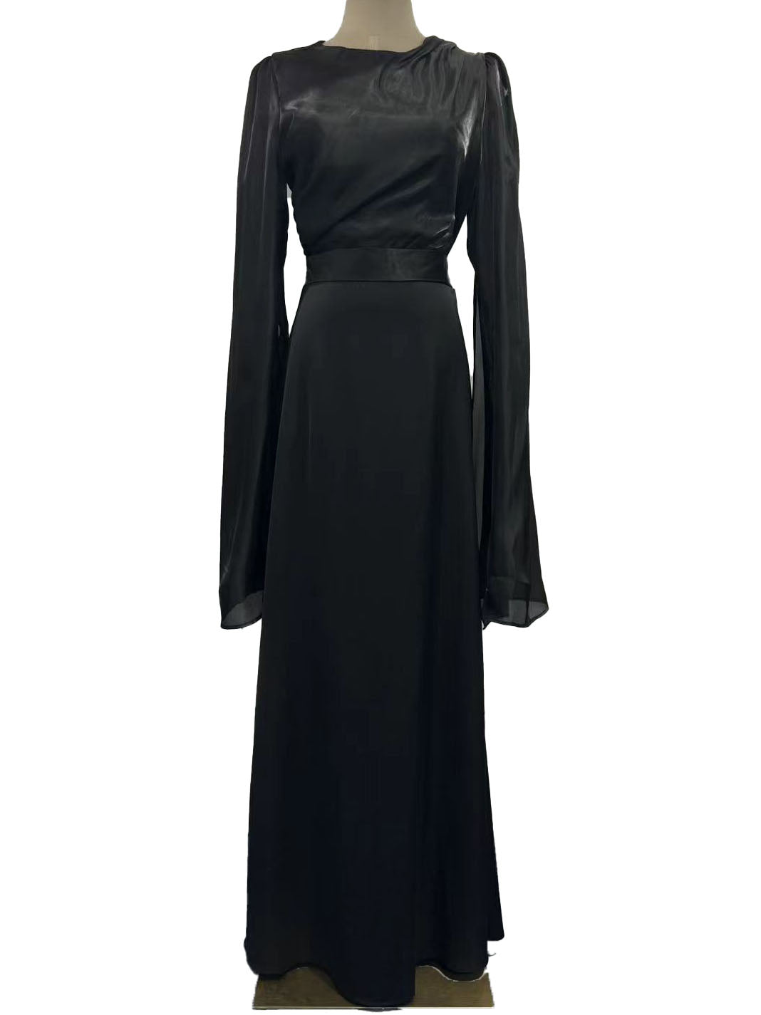 Draped Sleeves Bodycon Maxi Dress