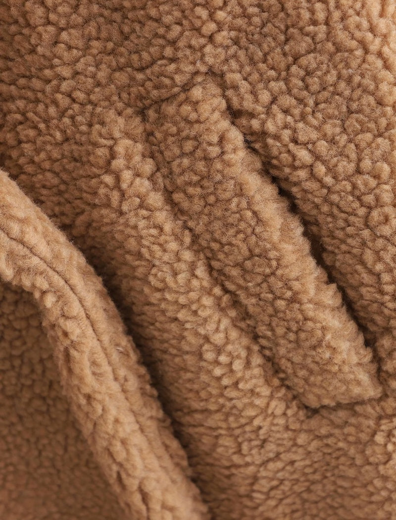 Teddy Coat with Notched Lapels