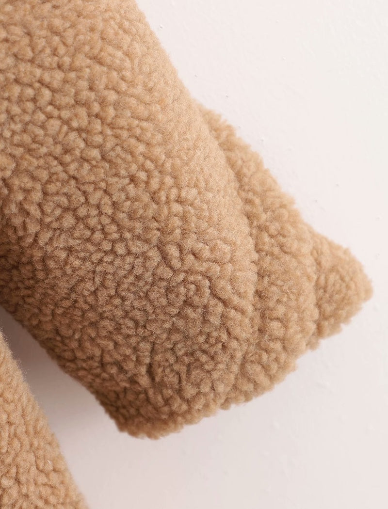 Teddy Coat with Notched Lapels