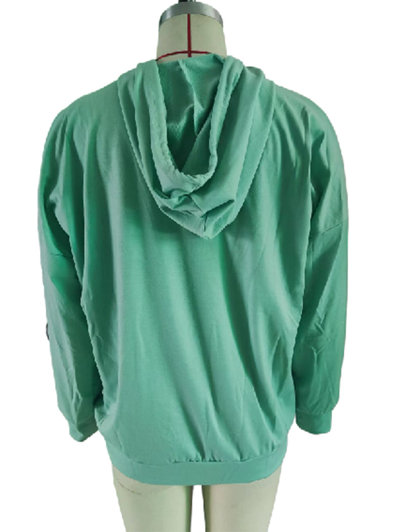 Solid Drawstring Hoodie