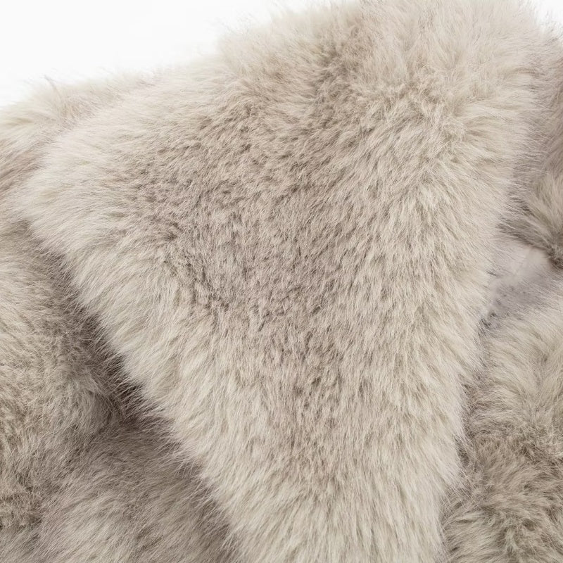 Cropped Faux Fur Jacket