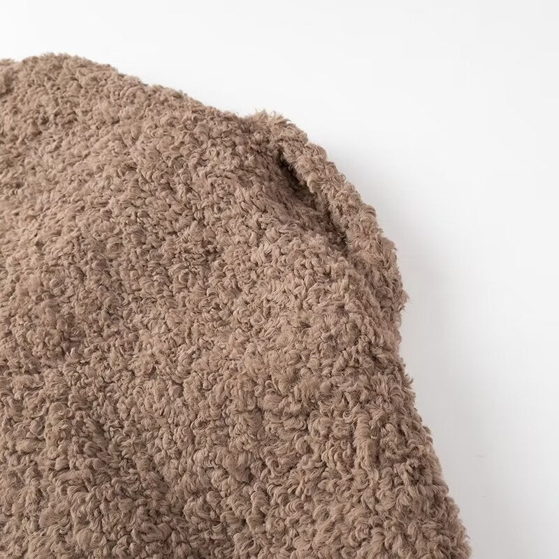 Oversized Faux Fur Jacket with Soft Texture