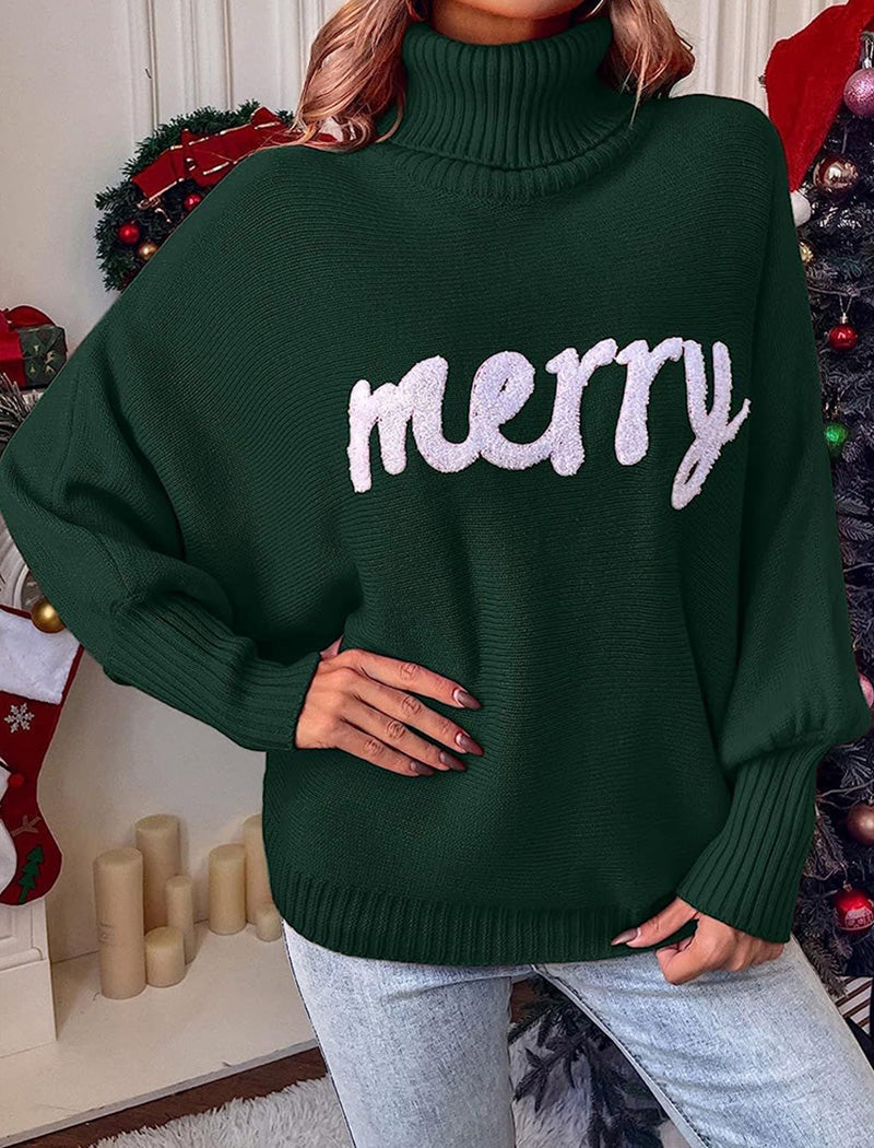 Oversized "Merry" Turtleneck Sweater