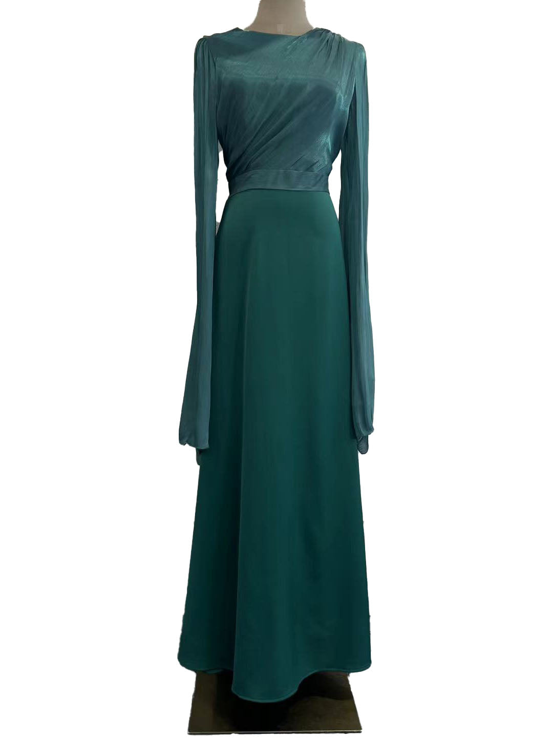 Draped Sleeves Bodycon Maxi Dress