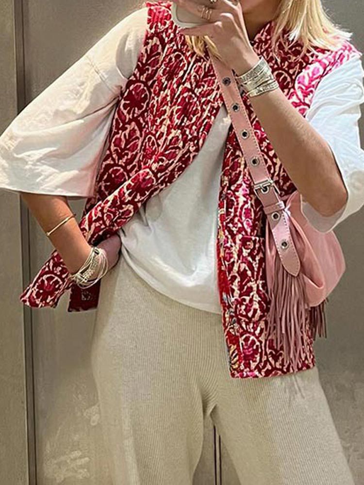 Floral Sleeveless Vest