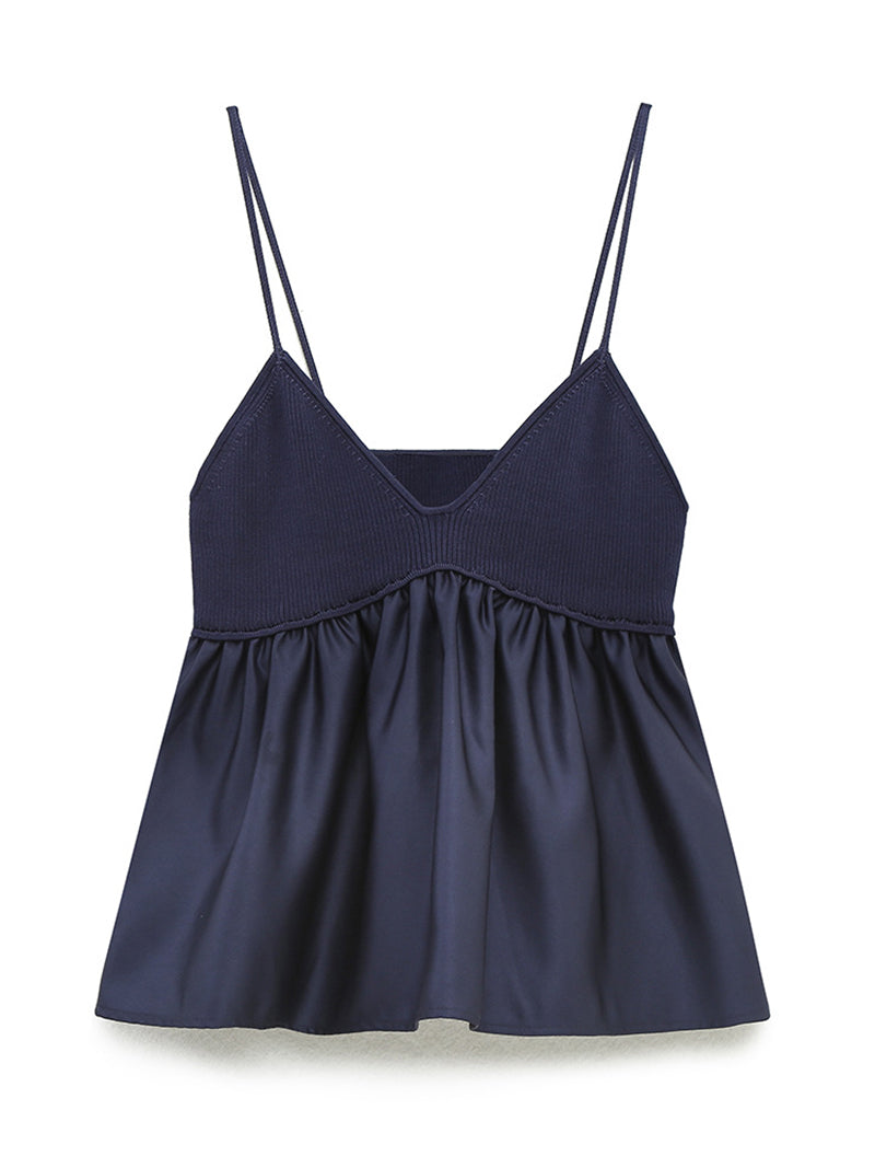 Solid Peplum Cami