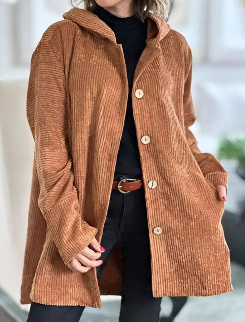 Hooded Corduroy Jacket