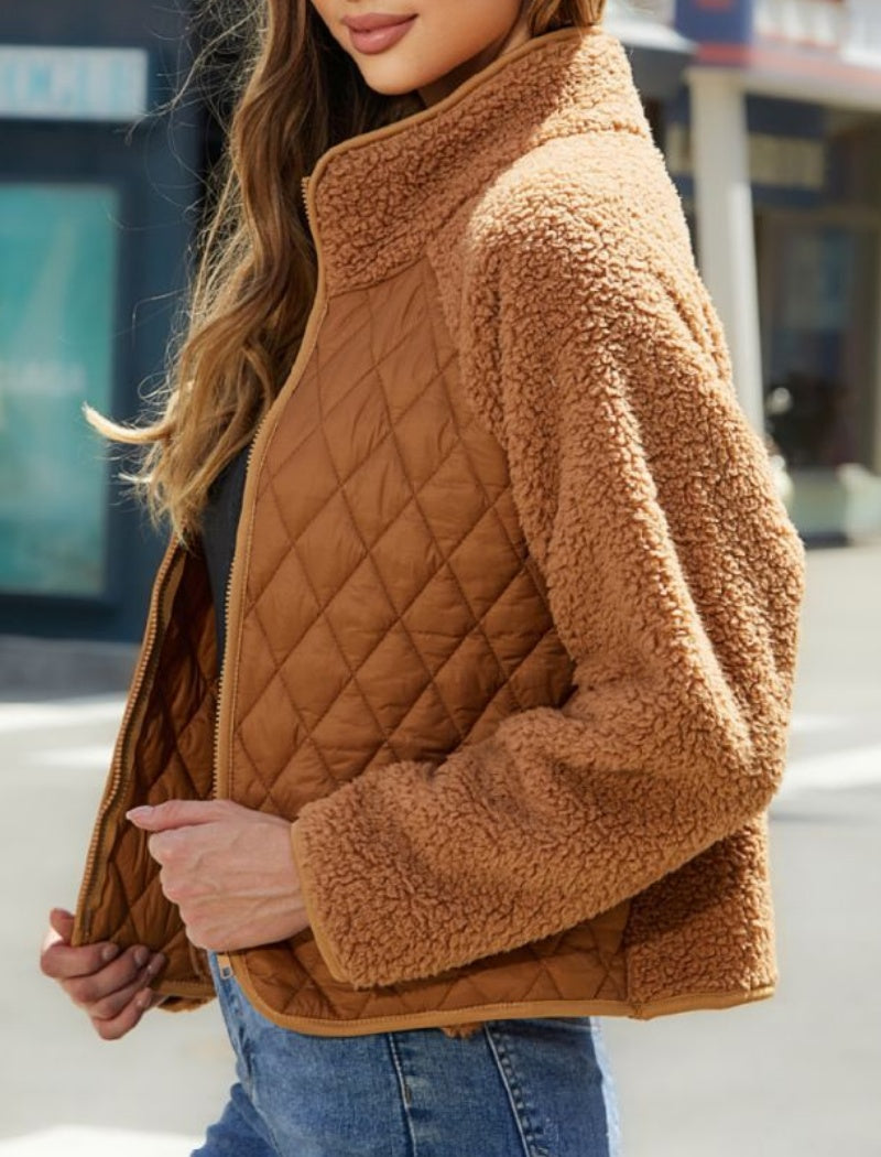 Quilted Sherpa Jacket