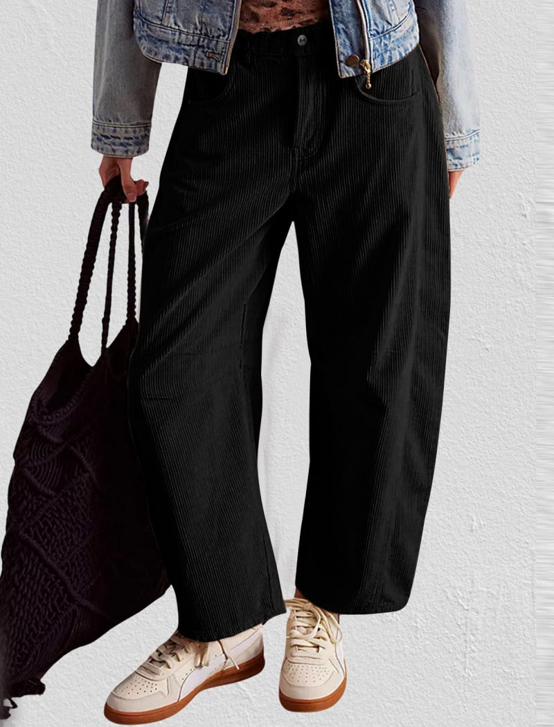 Cropped Corduroy Pants