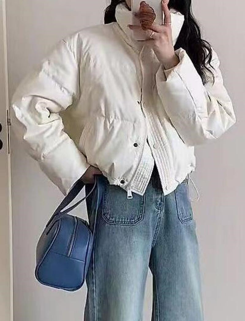 PU Leather Puffer Coat