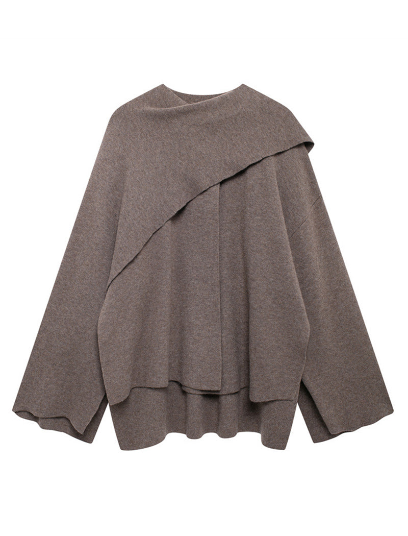 Draped Layered Poncho Top