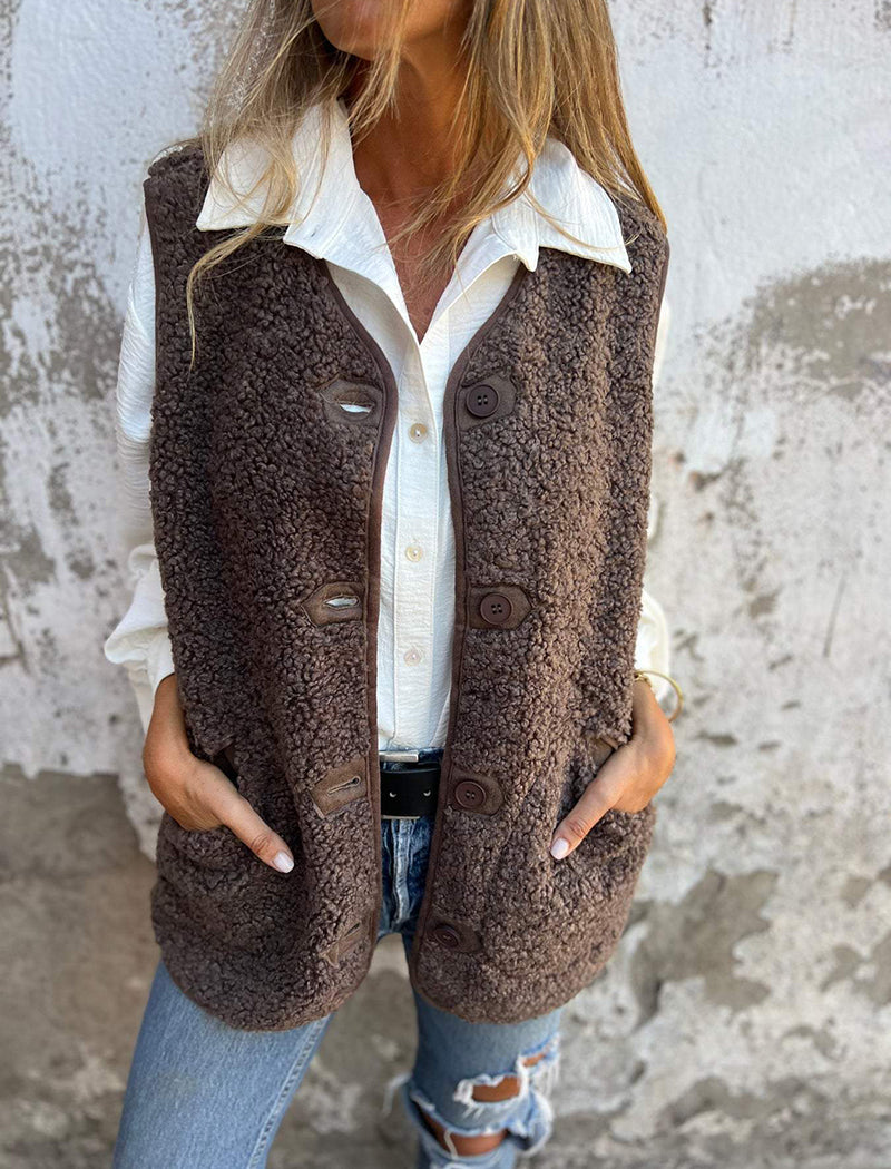 Buttoned Vest Jacket
