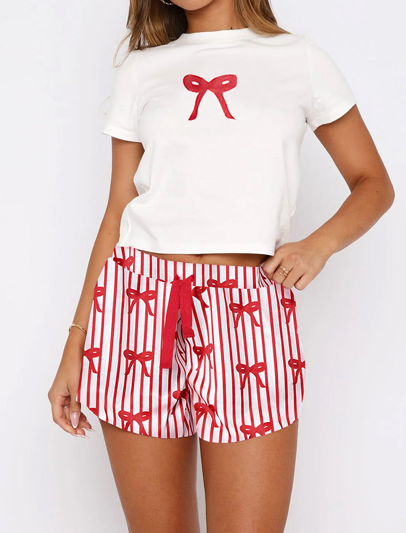 Bow Print Pajama Set
