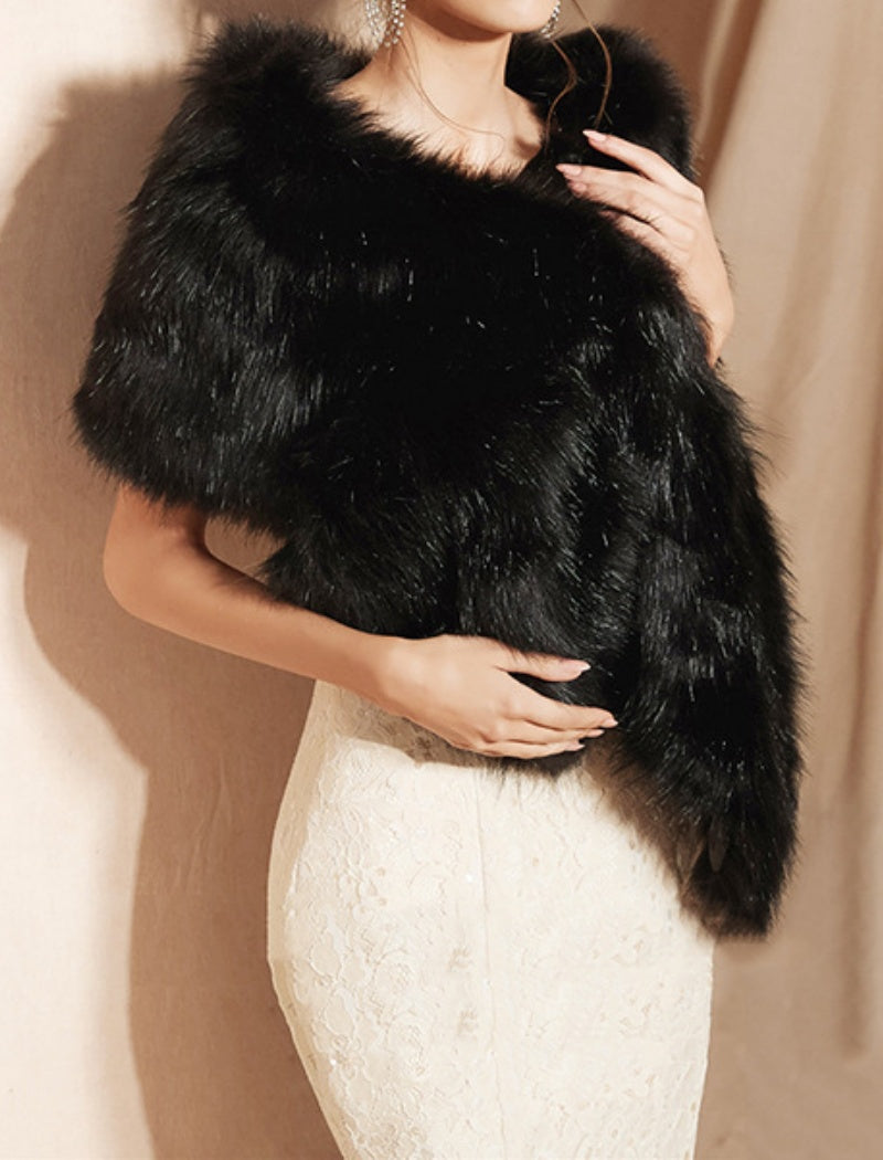Faux Fur Wrap Shawl