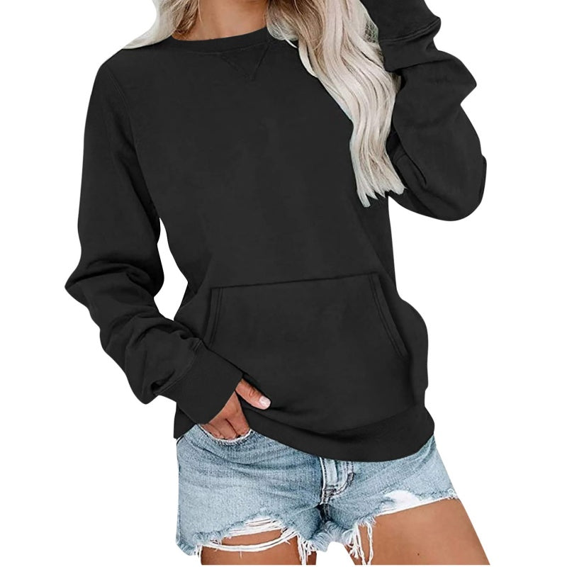 Crew Neck Loose Long Sleeve Top