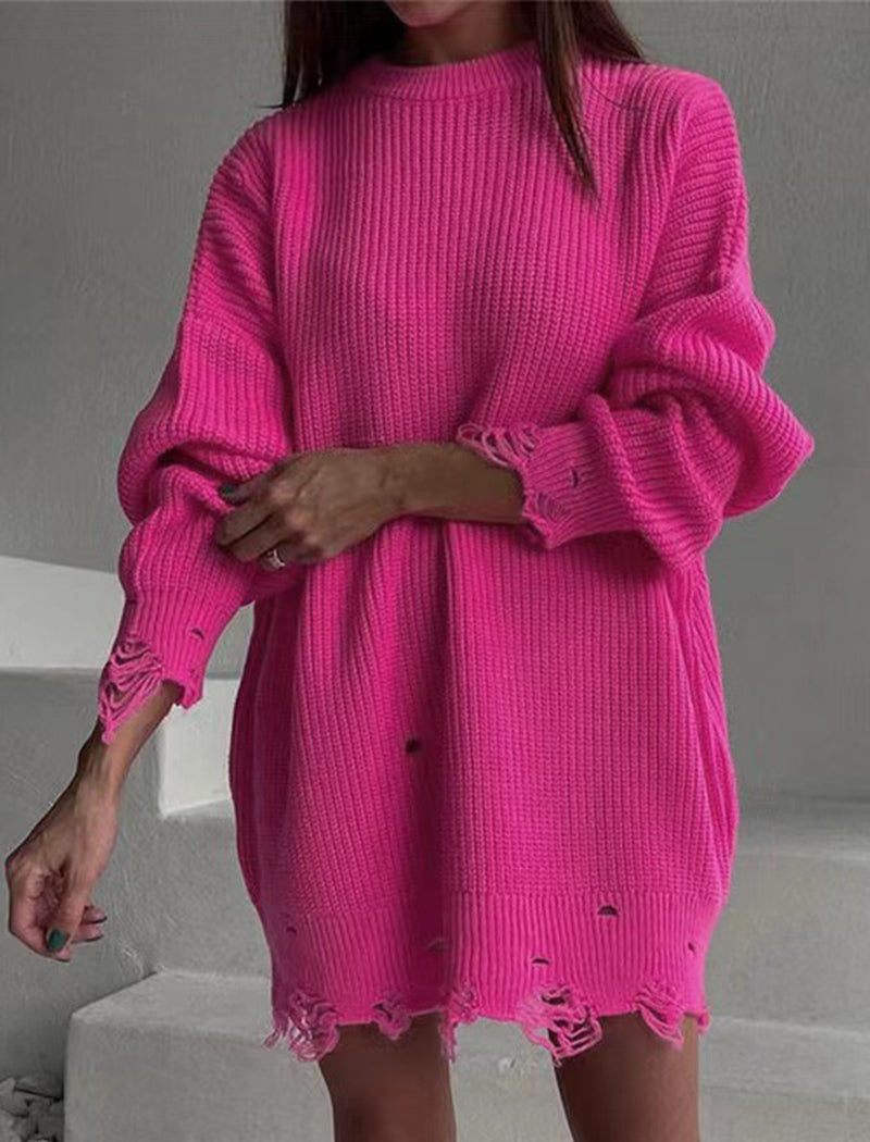 Distressed Oversized Sweater