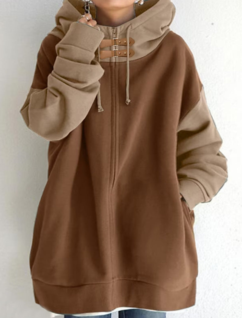 Colorblock Hooded Top