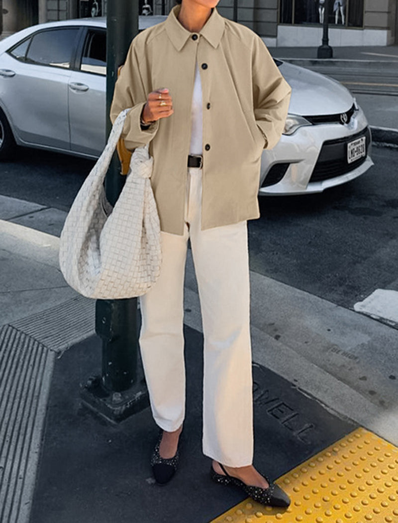 Collared Casual Loose Jacket