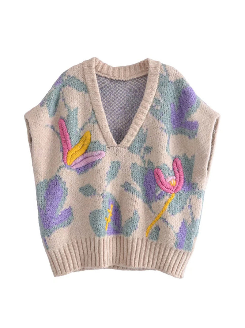 Floral Sweater Vest
