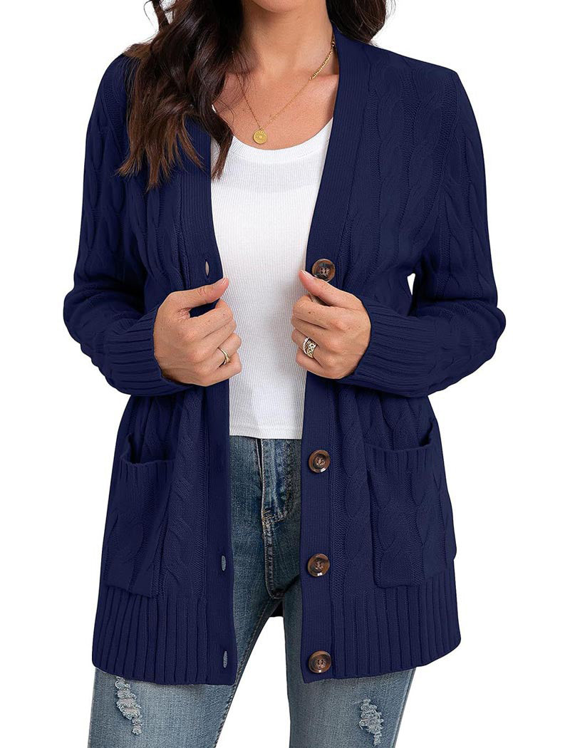 Button-Up Knit Cardigan