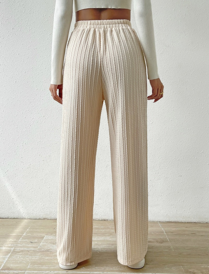 Wide-Leg Drawstring Pants
