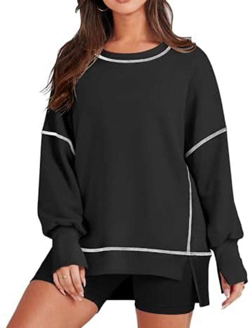 Oversized Seam-Detail Top