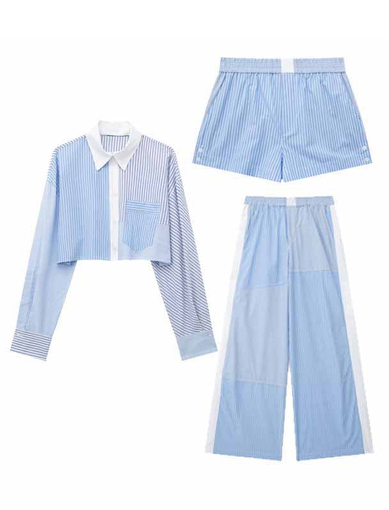 Striped Long Sleeve Loungewear Top