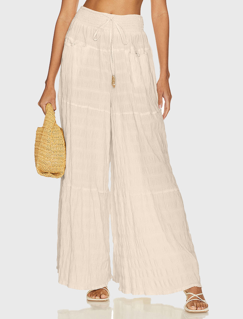 Drawstring Wide-Leg Pants