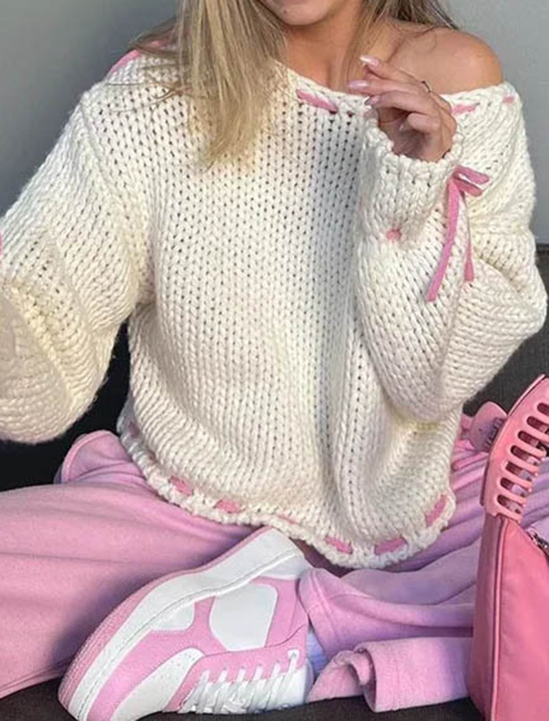 Ribbon Knit Sweater