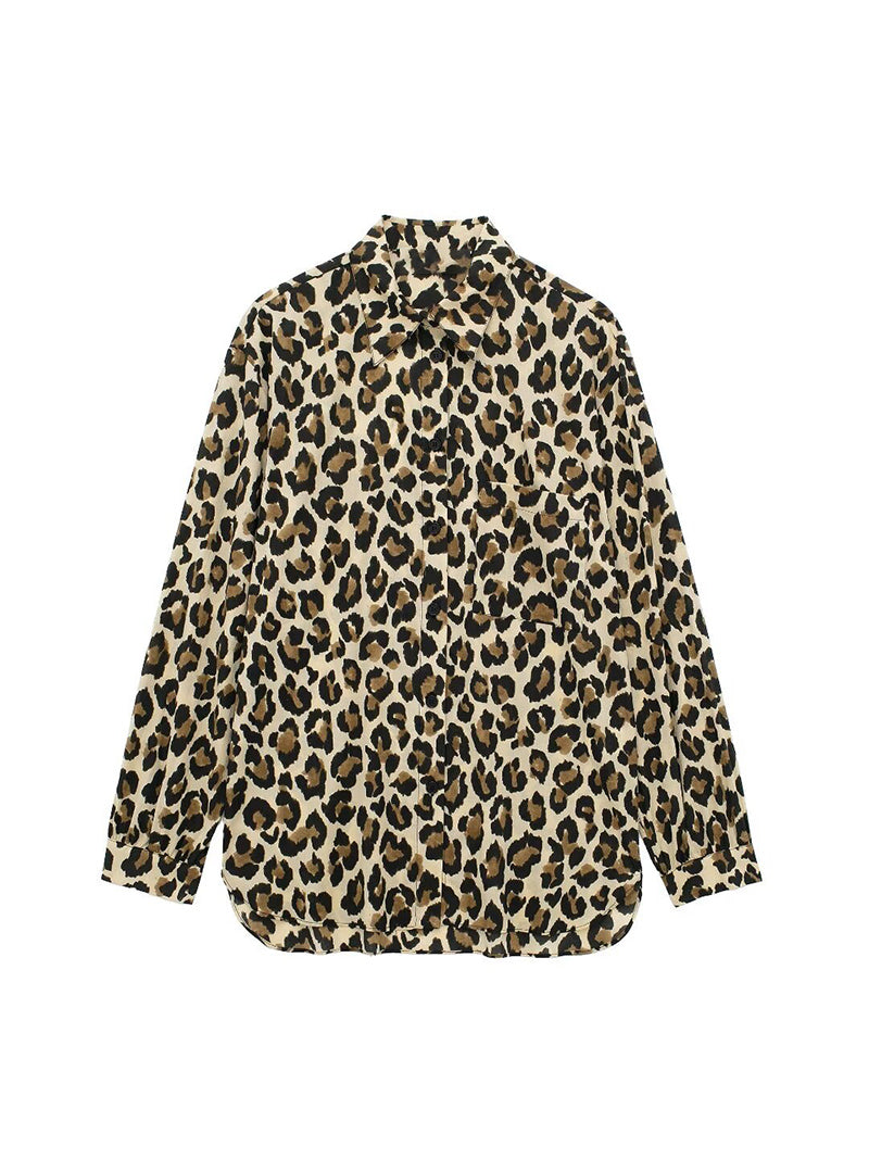 Leopard Button-Up Shirt
